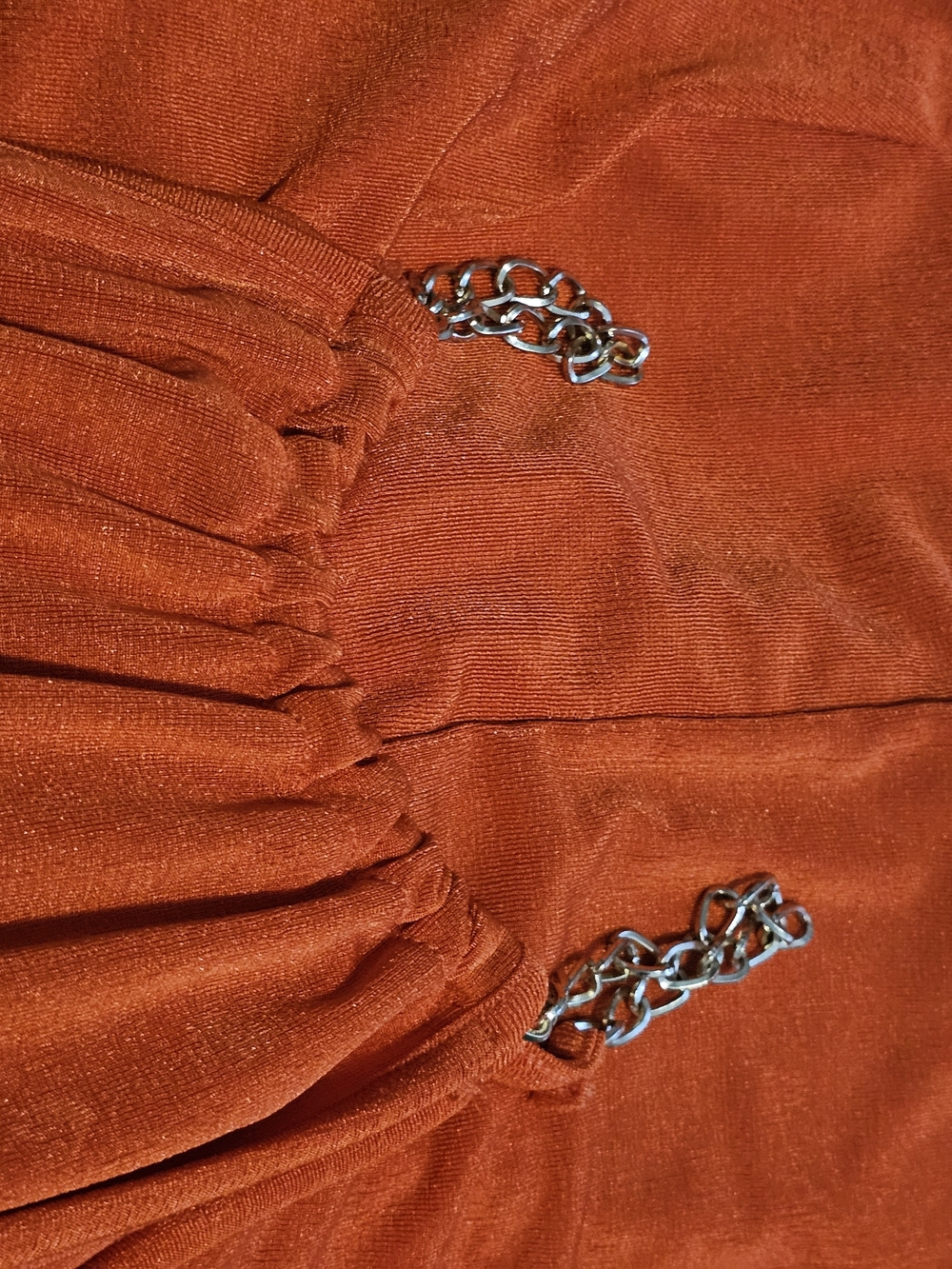 Heart Hips Orange Chain-Strap Mini Dress - M - - Picture 3 of 8